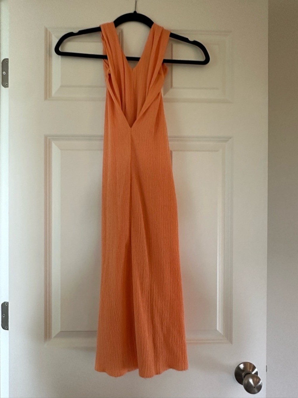 Vici Orange Sleeveless Halter Maxi Dress